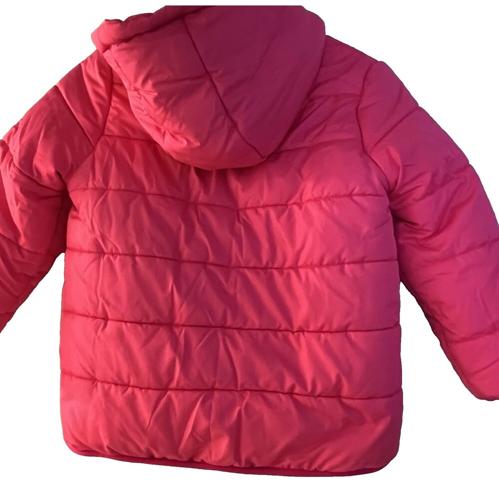 Carter’s Pink Quilted Kitty Cat Puffer Jacket Fleece Lined Winter Coat Sz7 L - Picture 11 of 16